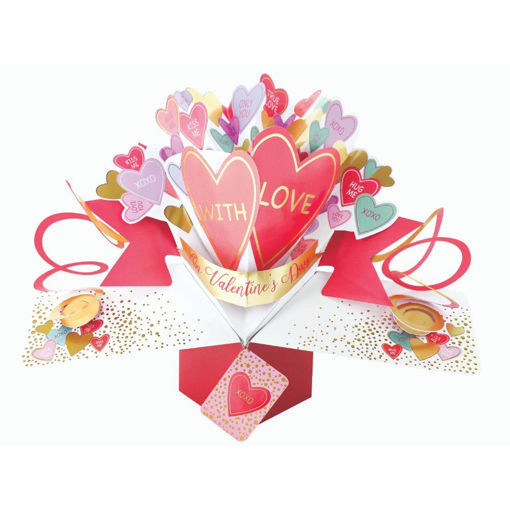Picture of WITH LOVE VALENTINES POP UP CARD